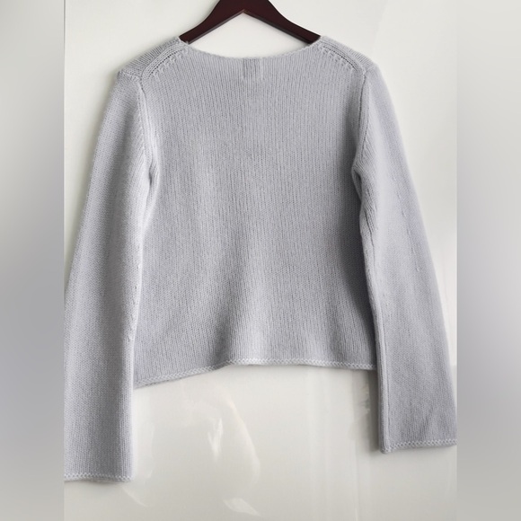 New 100% Cashmere joie Cozy Light Gray Sweater Woman’s - Picture 3 of 11